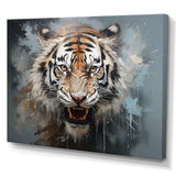 Minimalism Dark Tiger - Animals Canvas Wall Art