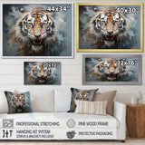 Minimalism Dark Tiger - Animals Canvas Wall Art