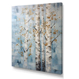 Silver Blue Tree Birchs Breath I - Floral Canvas Wall Art