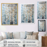 Silver Blue Tree Birchs Breath I - Floral Canvas Wall Art