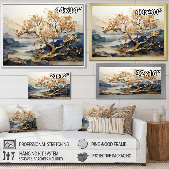 Gilded Beauty Maple Tree I - Floral Canvas Wall Art