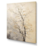 Beige Trees Oak Solitude I - Floral Canvas Wall Art