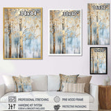 Gold And Blue Treasure Trees Scenery II - Landscapes Canvas Wall Art