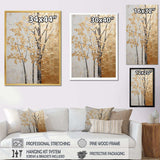 Minimalism Golden Trees Harmony II - Landscapes Canvas Wall Art