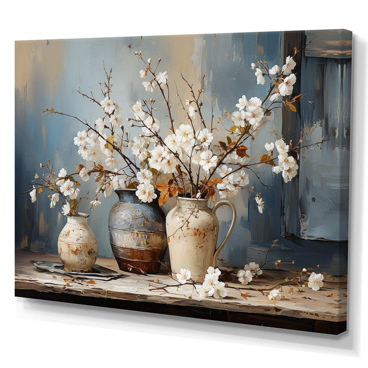 Designart Pottery And Flowers Still Life I - Landscapes Canvas Wall Art