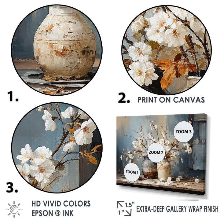 Designart Pottery And Flowers Still Life I - Landscapes Canvas Wall Art
