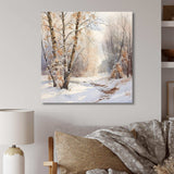 Trees Charm In Winter - Landscapes Canvas Wall Art