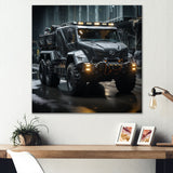 Au Noir Us Military Truck - Truck Canvas Wall Art