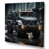 Au Noir Us Military Truck - Truck Canvas Wall Art