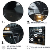 Au Noir Us Military Truck - Truck Canvas Wall Art