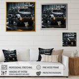 Au Noir Us Military Truck - Truck Canvas Wall Art