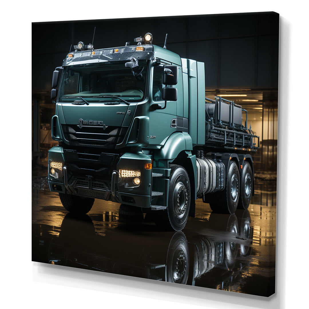 Abstract 53Ft Truck Harmony - Truck Canvas Wall Art