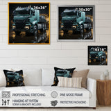Abstract 53Ft Truck Harmony - Truck Canvas Wall Art