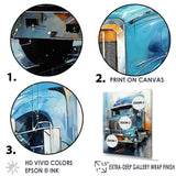 Blue 53Ft Truck Harmony - Truck Canvas Wall Art