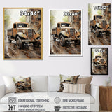 1950s Brown Delivery Truck - Truck Canvas Wall Art