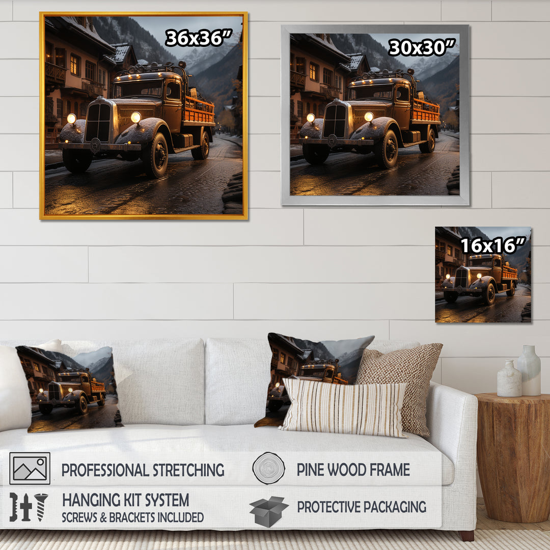 Classic Delivery Truck Photo - Truck Canvas Wall Art