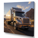 Route 66 Truck Delivery - Truck Canvas Wall Art