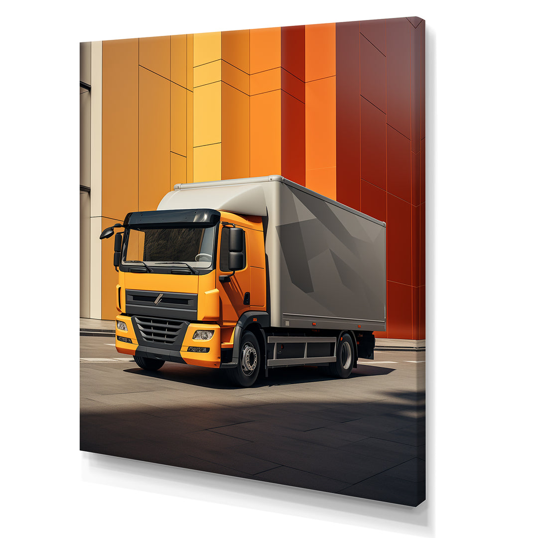 Contemporary Cubic 53Ft Truck - Truck Canvas Wall Art