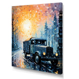 Dreamy Postal Truck Journey - Truck Canvas Wall Art