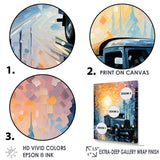 Dreamy Postal Truck Journey - Truck Canvas Wall Art
