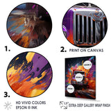 Expressionist Monster Truck Fury - Truck Canvas Wall Art