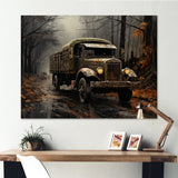 Brown 1930s Delivery Truck - Truck Canvas Wall Art