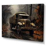 Brown 1930s Delivery Truck - Truck Canvas Wall Art