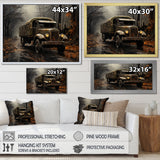 Brown 1930s Delivery Truck - Truck Canvas Wall Art