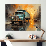 Brown 1930S Delivery Truck I - Transportation Canvas Wall Art