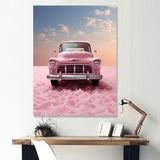 Romanticism Pink Truck Photo - Truck Canvas Wall Art