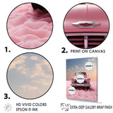 Romanticism Pink Truck Photo - Truck Canvas Wall Art