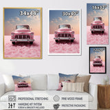 Romanticism Pink Truck Photo - Truck Canvas Wall Art