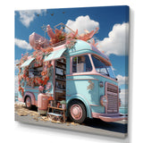 Pastel Ice Cream Truck I - Car Van Canvas Wall Art