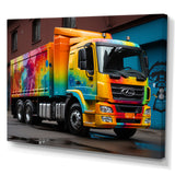 Urban Delivery Truck Graffiti - Truck Canvas Wall Art