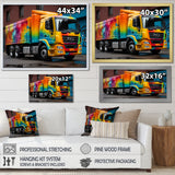 Urban Delivery Truck Graffiti - Truck Canvas Wall Art