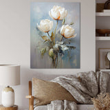 Gray Tulip Quiet Stand I - Floral Canvas Wall Art