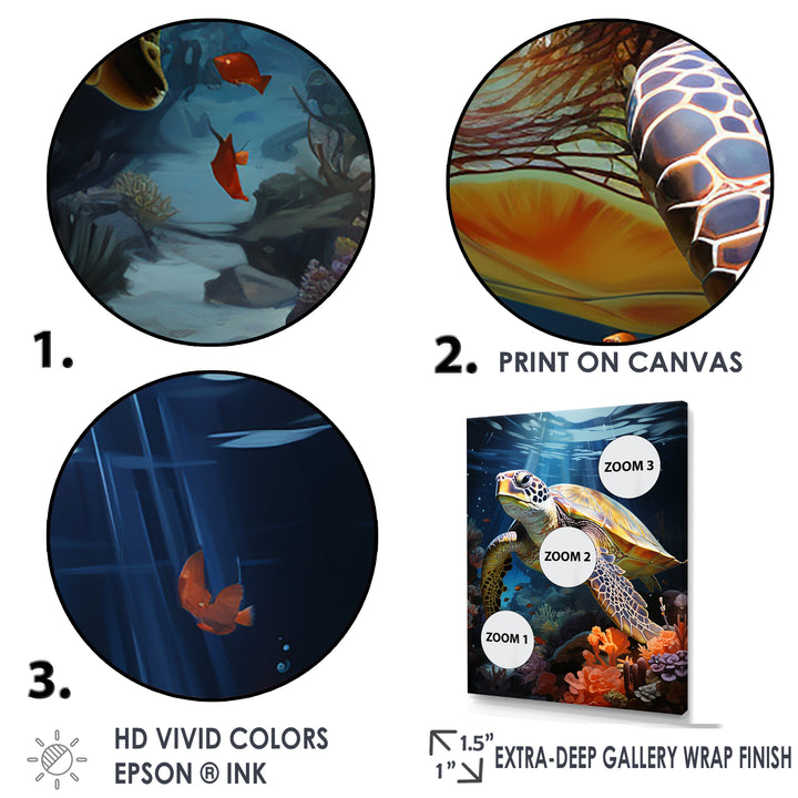 Dreamy Marine Encounter - Turtle Wall Decor