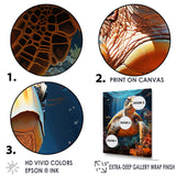 Fantasy Reef - Turtle Large Canvas Wall Art