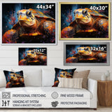 Pop Art Portrayal Of A Turtle - Turtle Bedroom Wall Art