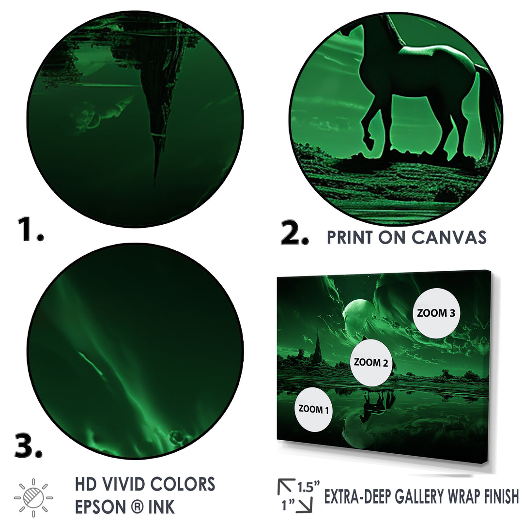 Emerald Enigma Mystical Horse - Horse Wall Art Prints