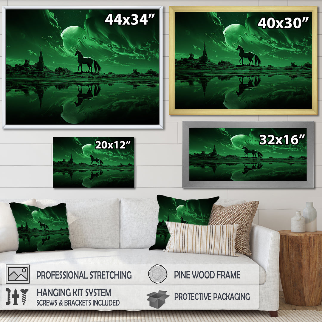 Emerald Enigma Mystical Horse - Horse Wall Art Prints