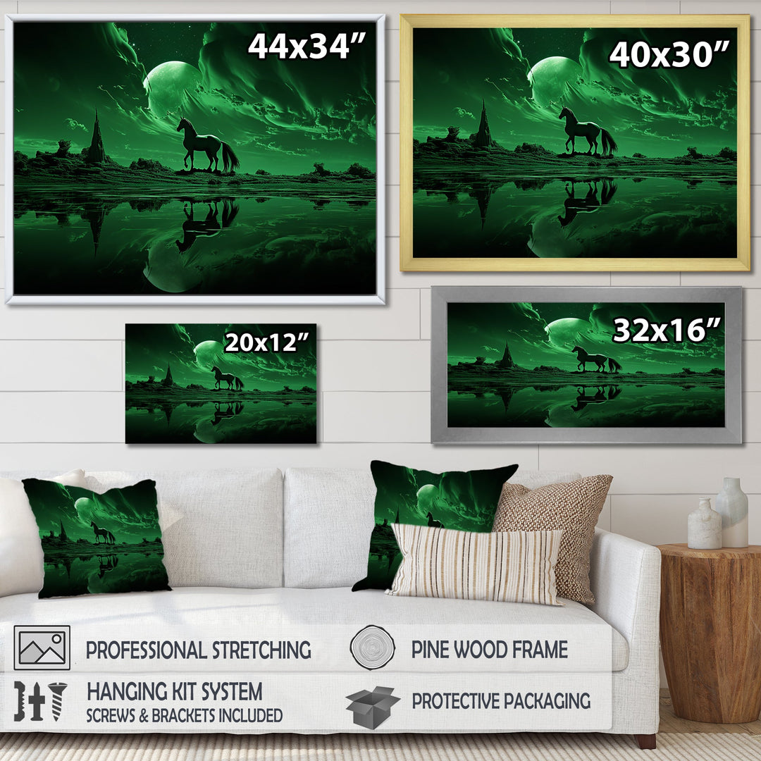 Emerald Enigma Mystical Horse - Horse Wall Art Prints