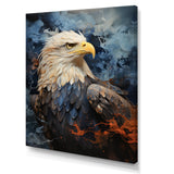 Blue and Black Abstract Eagle - Eagle Canvas Wall Art