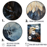 Blue and Black Abstract Eagle - Eagle Canvas Wall Art