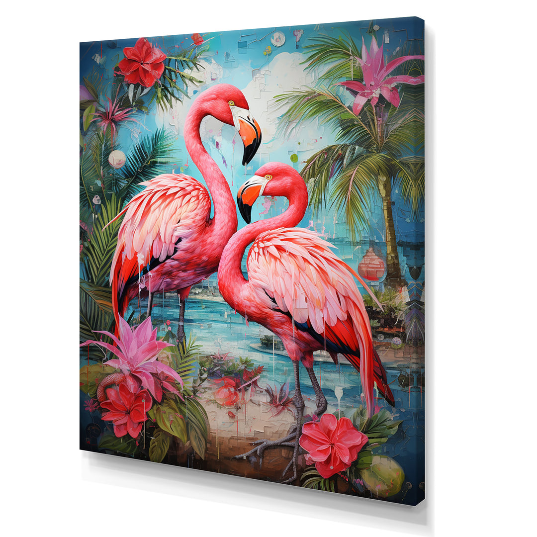 Flamingo Tropical Territories - Flamingo Canvas Wall Art