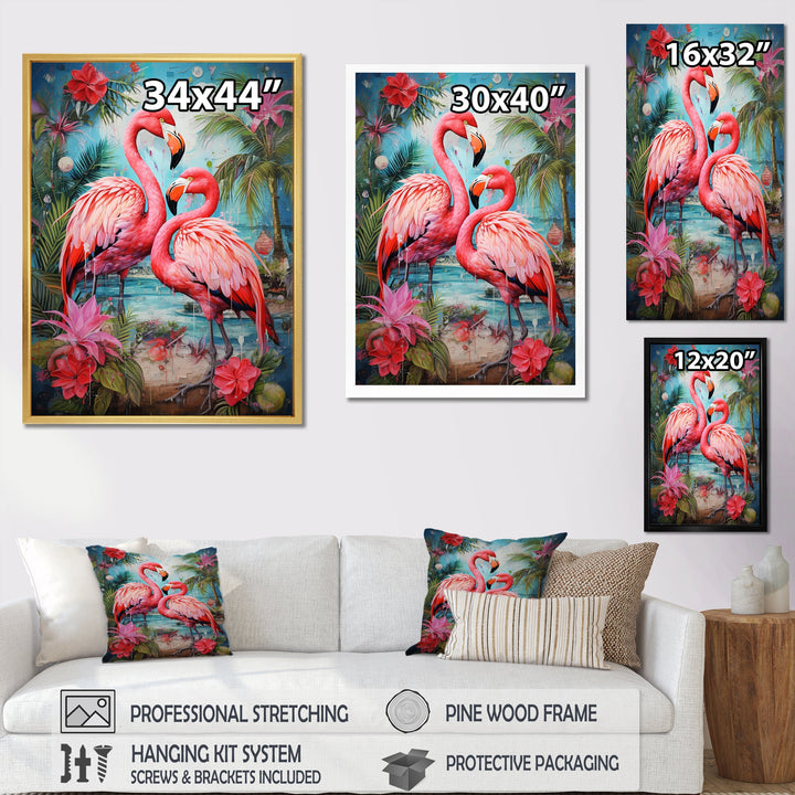 Flamingo Tropical Territories - Flamingo Canvas Wall Art