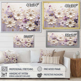 Beige And Purple Adorned Violets I - Floral Canvas Wall Art