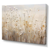 beige Wildflowers Floral Fantasy - Floral Canvas Wall Art