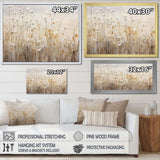 beige Wildflowers Floral Fantasy - Floral Canvas Wall Art