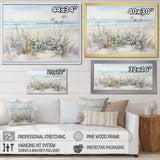 Wildflowers on the beach - Floral Canvas Wall Art